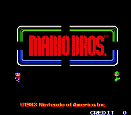 Mario Bros. (US, Unknown Rev) Title Screen